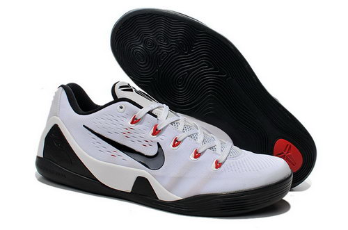 Mens Nike Zoom Kobe 9 Shoes White Black Red New Zealand